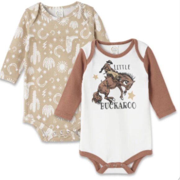 Tesa Babe Other - Tesa Babe Little Buckeroo L/S Bodysuit (2-Piece Set) - Beige